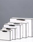 White with Black Border Paper Gift Bag w/ free tissue