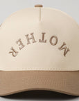 MOTHER Upside Down Lettering Embroidery Cap: Black / ONE SIZE