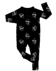 Cowboy Skull | Black Bamboo Romper