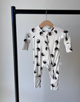 Bamboo Zip Pajamas | Black & White Yin Yang