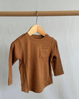Ribbed Chocolate Pocket Long Sleeve