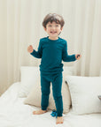 Daily Blue Green Cotton Long Sleeve PJs