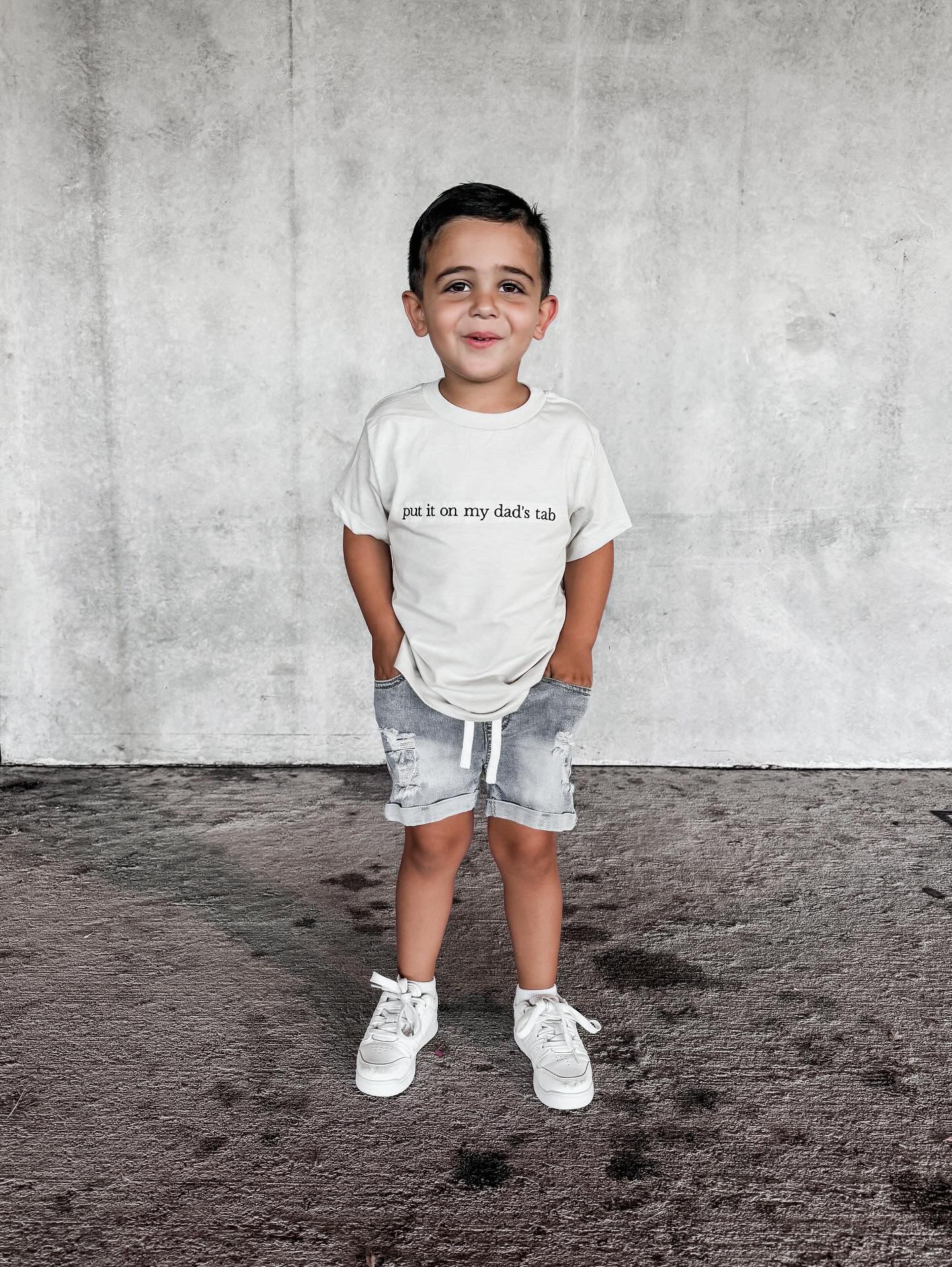 Put It On My Dad's Tab Embroidered T-Shirt