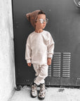 Organic Ribbed Set in Oat
