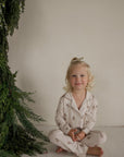 Girl's Bamboo Button Up Lounge Set | Gingersnap