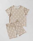 Bamboo Short Set | Tan Bolt