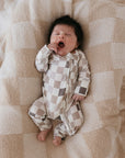 Plush Blanket | Cream Checkerboard