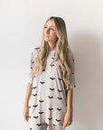 Short Sleeve Women's Bamboo Lounge Set | It's Bats!
