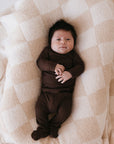 Plush Blanket | Cream Checkerboard
