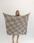Plush Blanket | Wavy Checkerboard