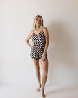 Cami Women's Bamboo Set | Black Checkerboard