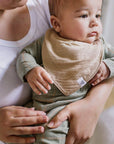 Organic Cotton Baby Bandana Bibs - Ash