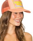 Sunny Daze Trucker Hat in Coral
