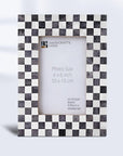Picture Frames Checked Bone Inlay Collection, 4x6, 5x7