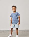 Navy Acid Wash Pocket Tee