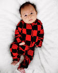 Bamboo Zippy Sleeper in Americana Red + Black (Checkered)