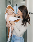 Mustard Mudcloth Muslin Hooded Towel