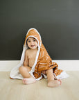 Mustard Mudcloth Muslin Hooded Towel