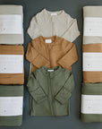 Oatmeal Bamboo Footed Zipper