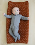 Rust Mudcloth Muslin Changing Pad Cover