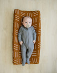 Mustard Mudcloth Muslin Changing Pad Cover
