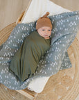 Olive Bamboo Stretch Swaddle