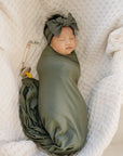 Olive Bamboo Stretch Swaddle