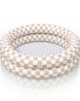 Ali+Oli Two-Ring Inflatable Kiddie Pool (Tan Checkers)