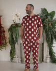 Men's Short Sleeve Pajamas | Vintage Santa