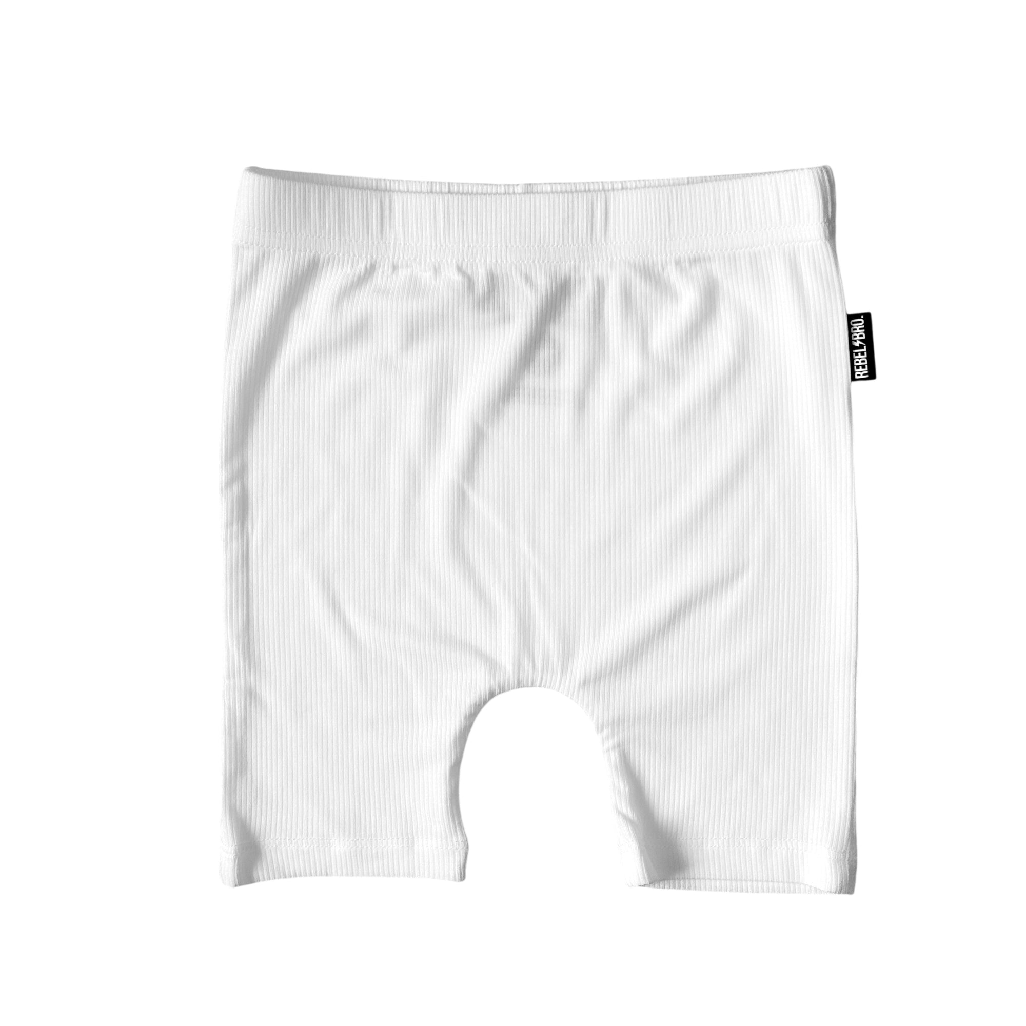 Bamboo Biker Shorts in White
