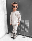 Organic Ribbed Set in Oat