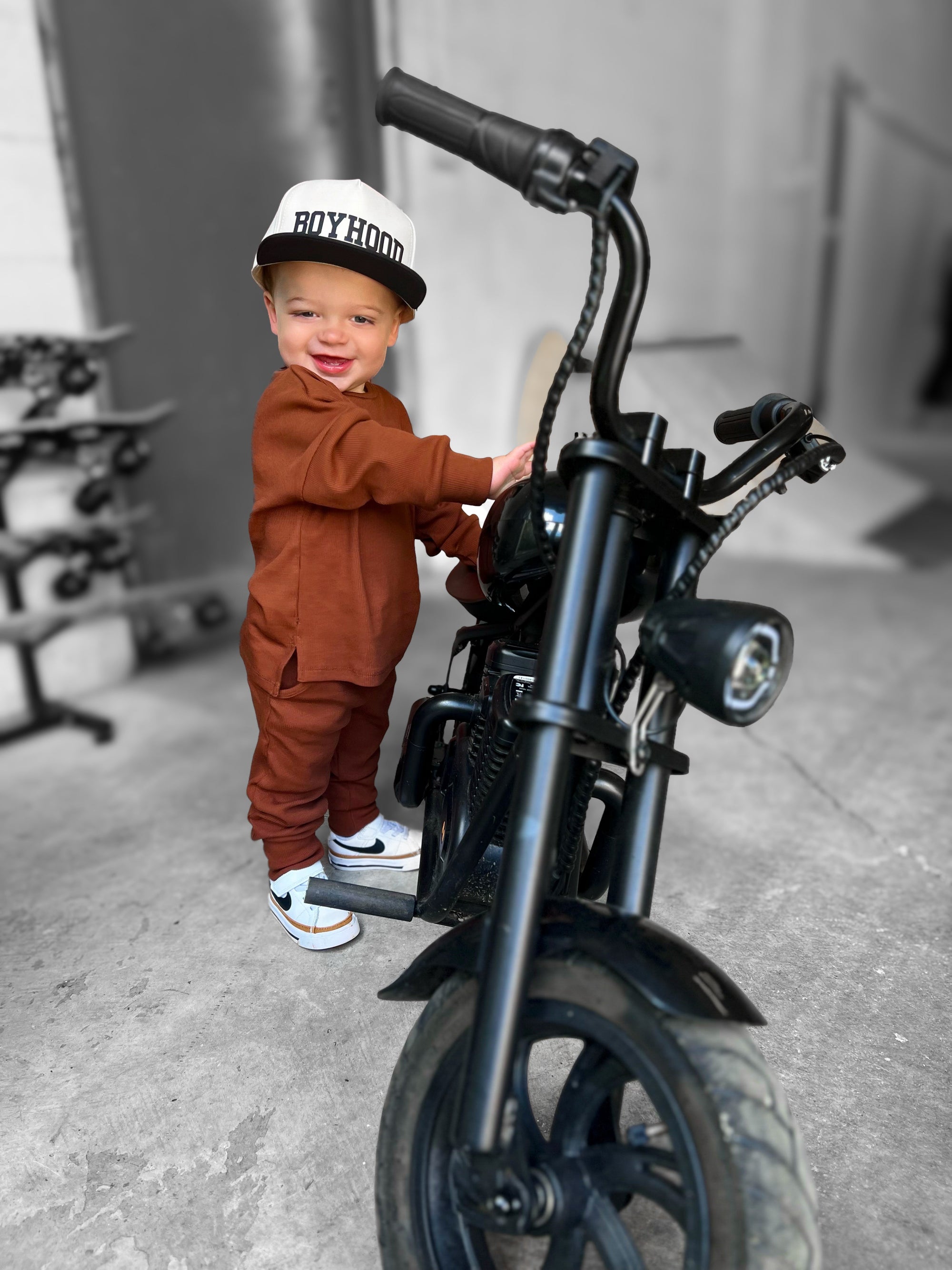 Organic Ribbed Set in Rust