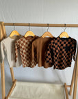 Black & Tan Checkered Pocket Long Sleeve