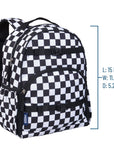 Black and White Checkered Medium Eco Backpack - 12L