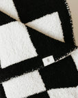 Plush Blanket | Black & White Checkerboard
