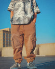 Toddler Classic Cargo Sweatpants in Camel