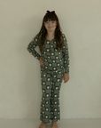Pre-Teen Flare Bamboo Pajamas | Santa Checkerboard