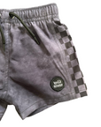 Acid Washed Checkered Board Shorts