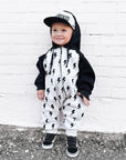 Hooded Fleece Romper in Bowie (PREORDER)
