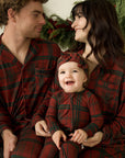 Bamboo Zip Pajamas | Christmas Plaid