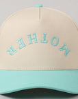 MOTHER Upside Down Lettering Embroidery Cap: Black / ONE SIZE