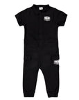Pit Crew Romper in Black