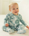 Cotton 2-Way Zip Baby Infant Footie Pajama-Prism Sky