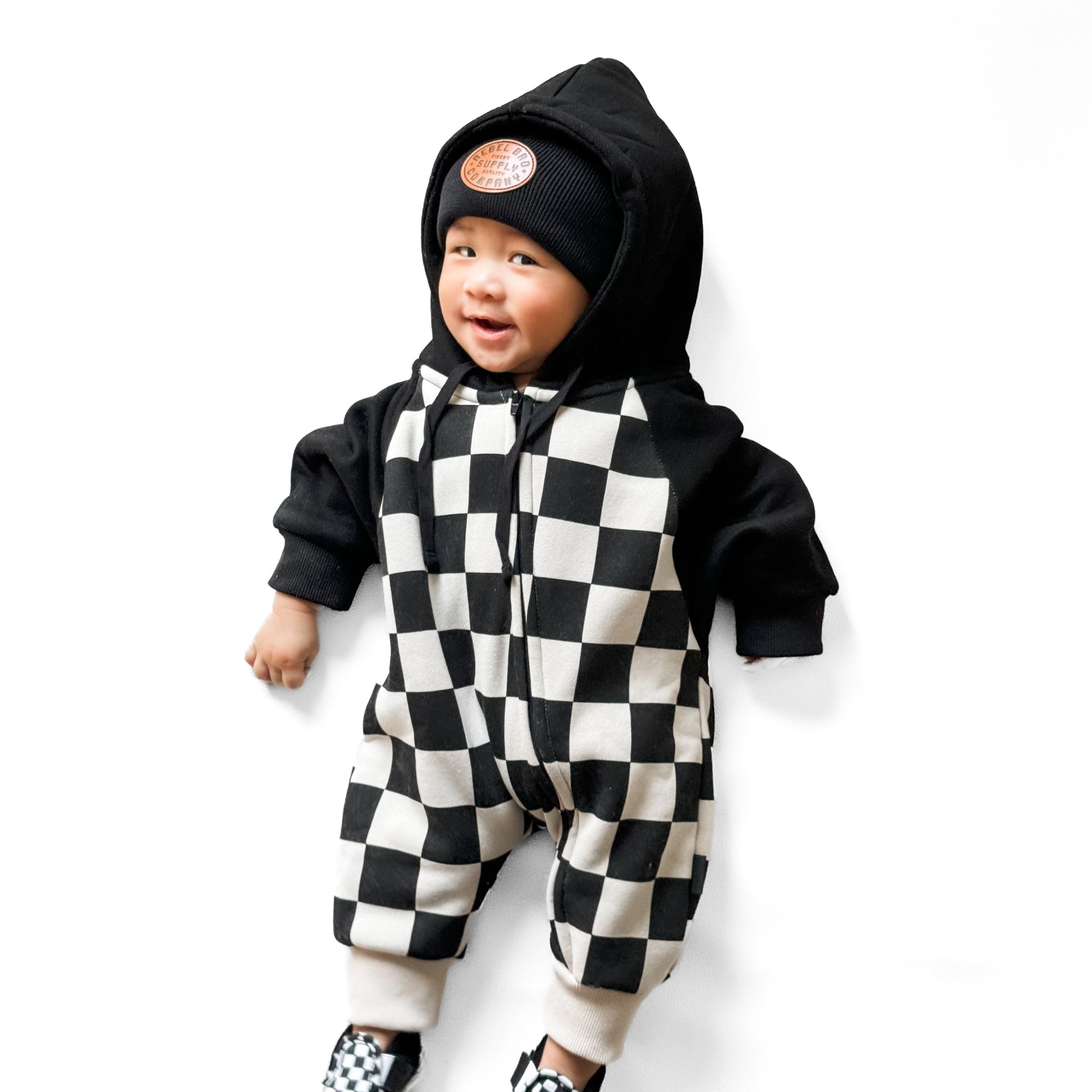 Hooded Fleece Romper in Venice (PREORDER)