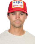 Keep It Country Trucker Hat in Red