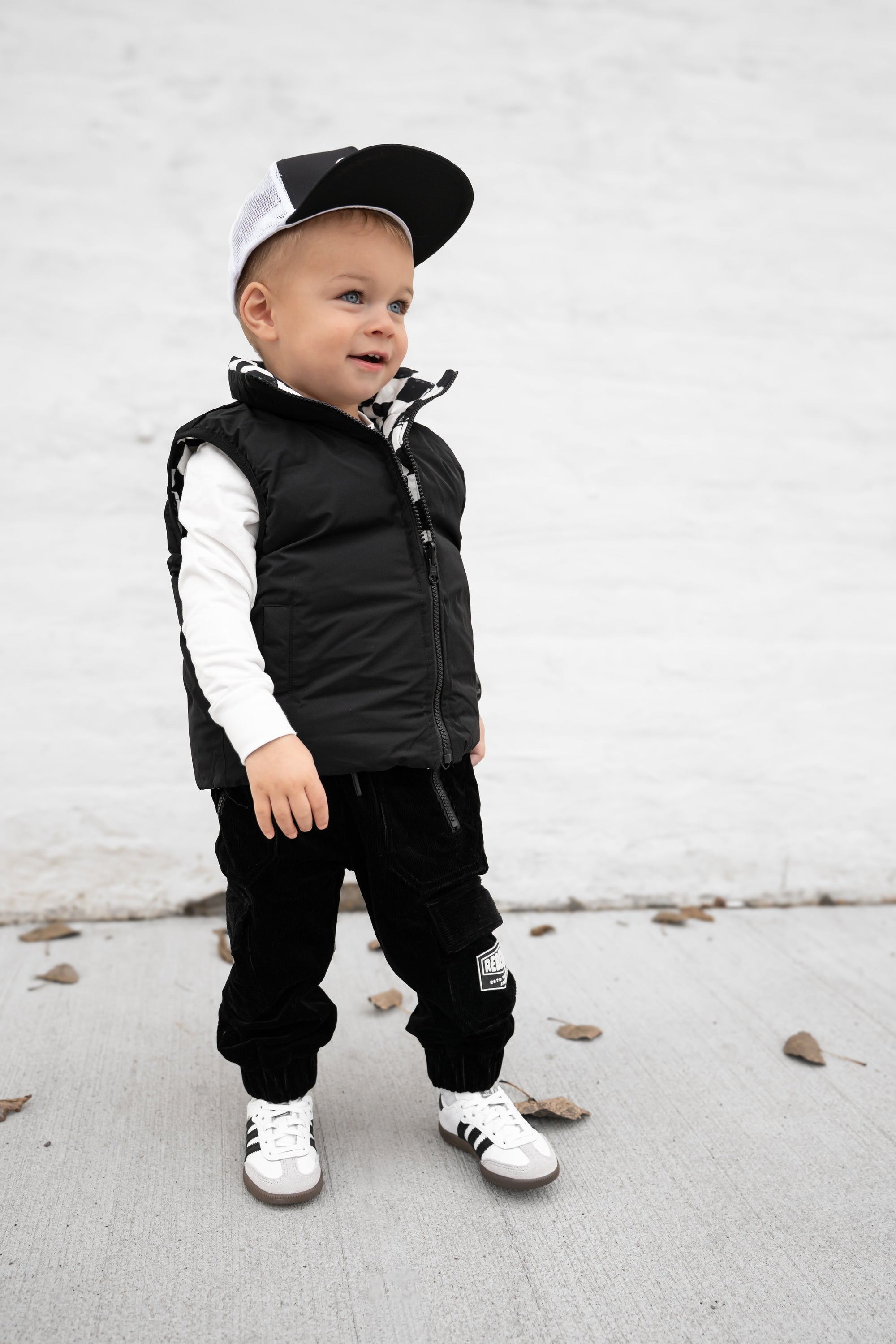 Cargo Pants in Black Corduroy (PREORDER)