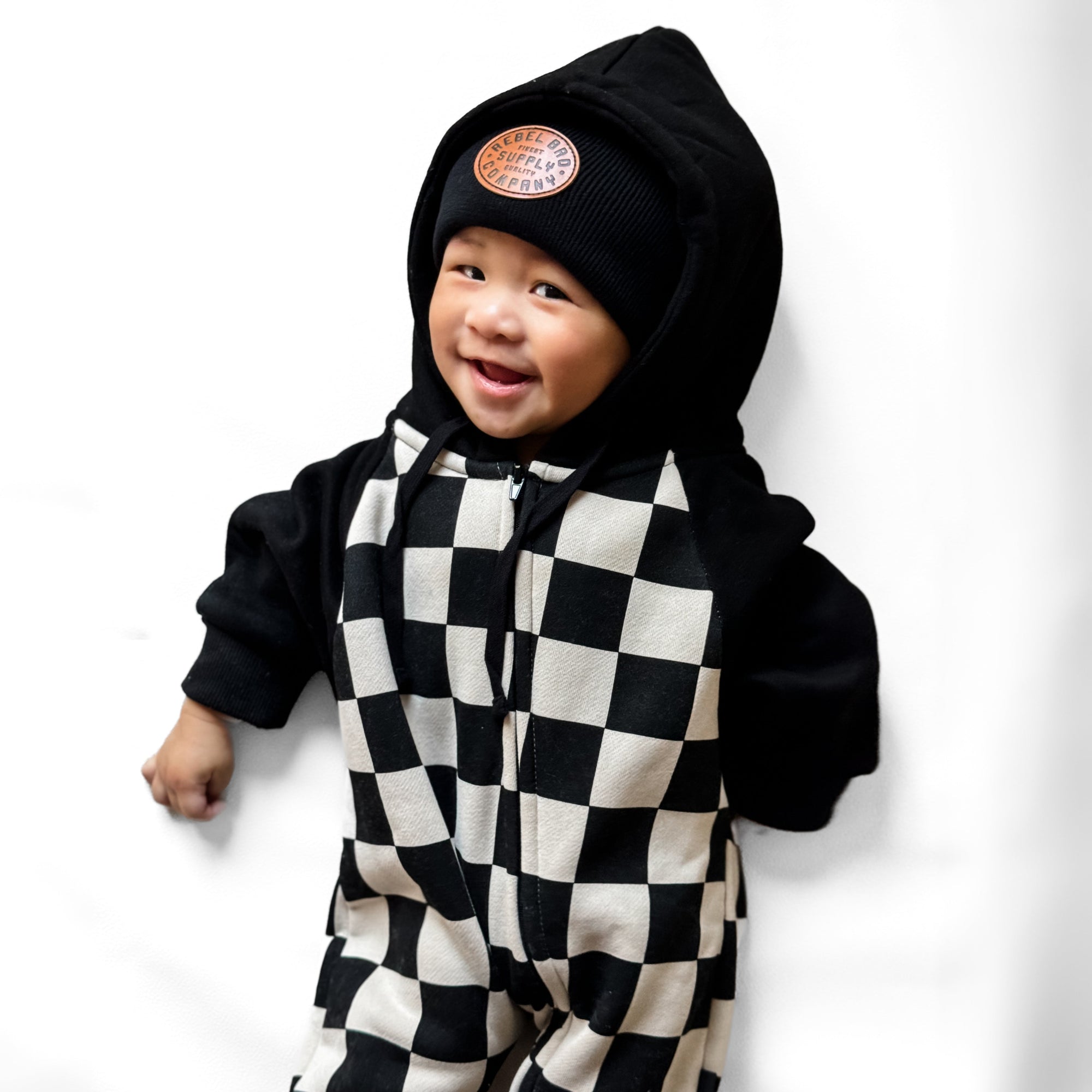 Hooded Fleece Romper in Venice (PREORDER)