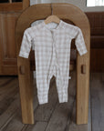 Bamboo Zip Pajamas | Gingham