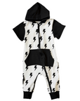 Hooded Rebel Short Sleeve Romper in Bowie