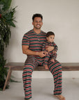 Men's Short Sleeve Pajamas | Holiday Stripe